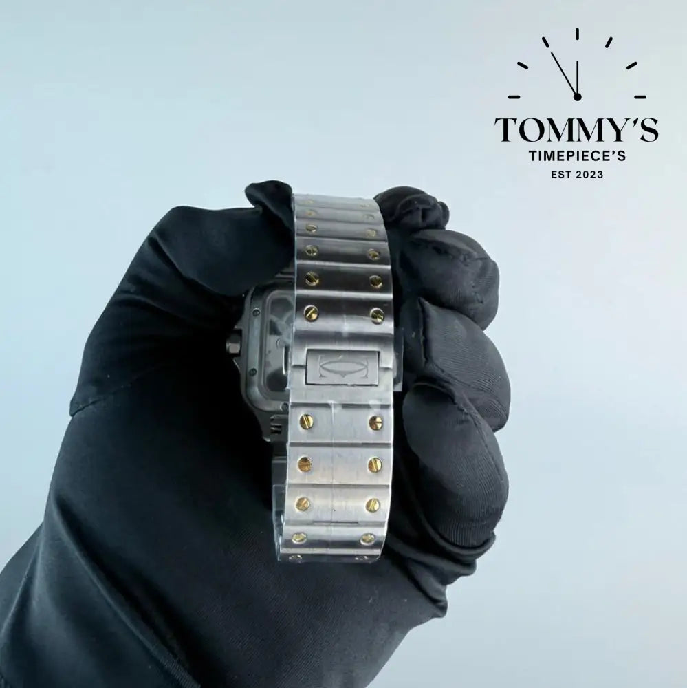 AAA+ Santos (Large Model) 39.8mm Skeleton Dial-Stainless Steel Bracelet (Gold Bezel Two-Tone)