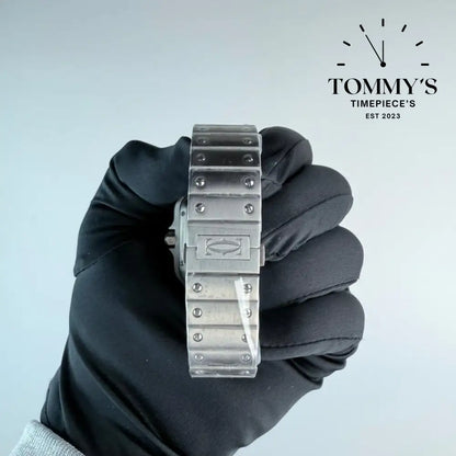 AAA+ Santos (Medium Model) 39.8mm Skeleton Dial-Stainless Steel Bracelet