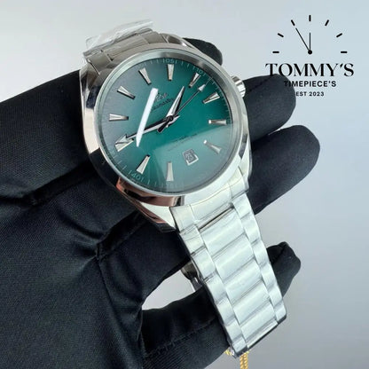 AAA+ Seamaster Aqua Terra 150M 41mm Turquoise Dial-Stainless Steel Bracelet (Silver Bezel)