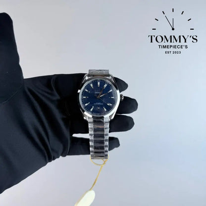 AAA+ Seamaster Aqua Terra 150M Co-Axial Master Chronometer 41mm Blue Dial-Stainless Steel Bracelet (Silver Bezel)