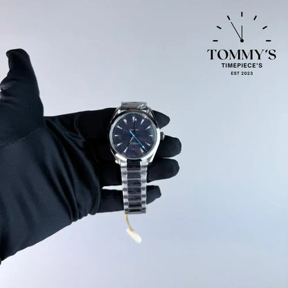 AAA+ Seamaster Aqua Terra 150M Co-Axial Master Chronometer 41mm Blue ’Teak’ Pattern Dial-Stainless Steel Bracelet