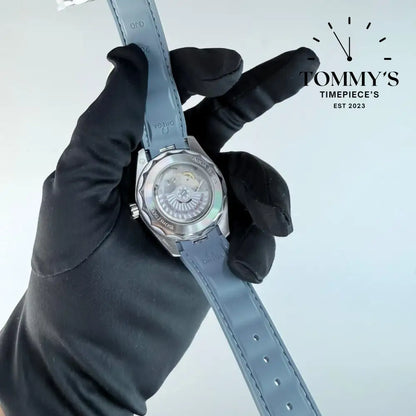 AAA+ Seamaster Aqua Terra 150M Co-Axial Master Chronometer GMT Worldtimer 43mm Summer Blue Dial- Blue Rubber Strap