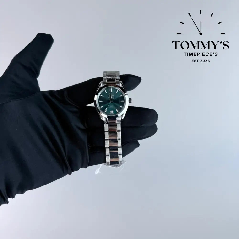 AAA+ Seamaster Aqua Terra Shades 150m Co-Axial 34mm Lagoon Green Dial-Stainless Steel Bracelet (Silver Bezel)