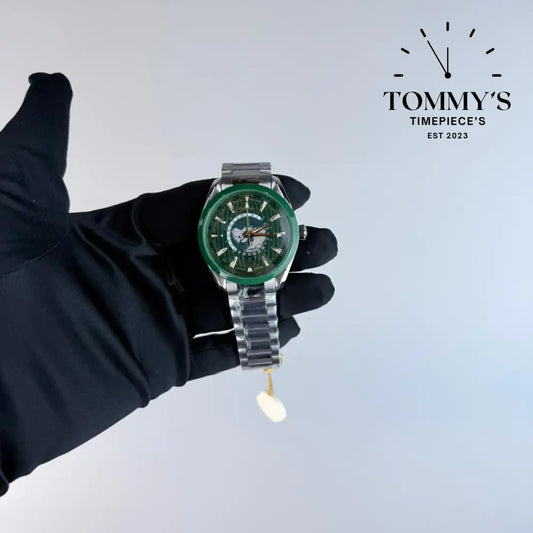 AAA+ Seamaster Aqua Terra Worldtimer 150m Co-Axial Master Chronometer GMT 43mm Green Dial-Stainless Steel Bracelet