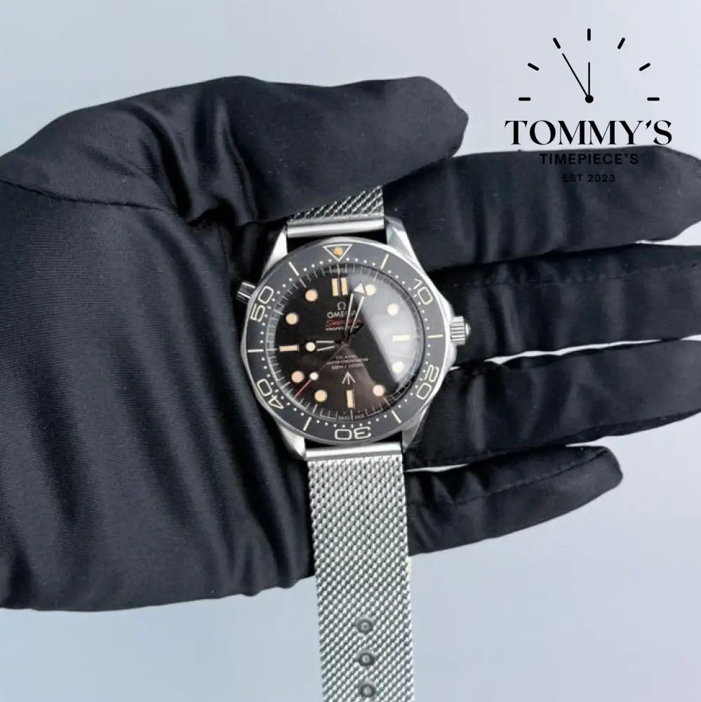 AAA+ Seamaster Diver 300M 007 Edition 42mm Black Dial-Milanese Bracelet (Aluminium Bezel)
