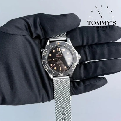 AAA+ Seamaster Diver 300M 007 Edition 42mm Black Dial-Milanese Bracelet (Aluminium Bezel)