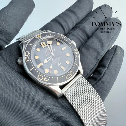 AAA+ Seamaster Diver 300M 007 Edition 42mm Black Dial-Milanese Bracelet (Aluminium Bezel)
