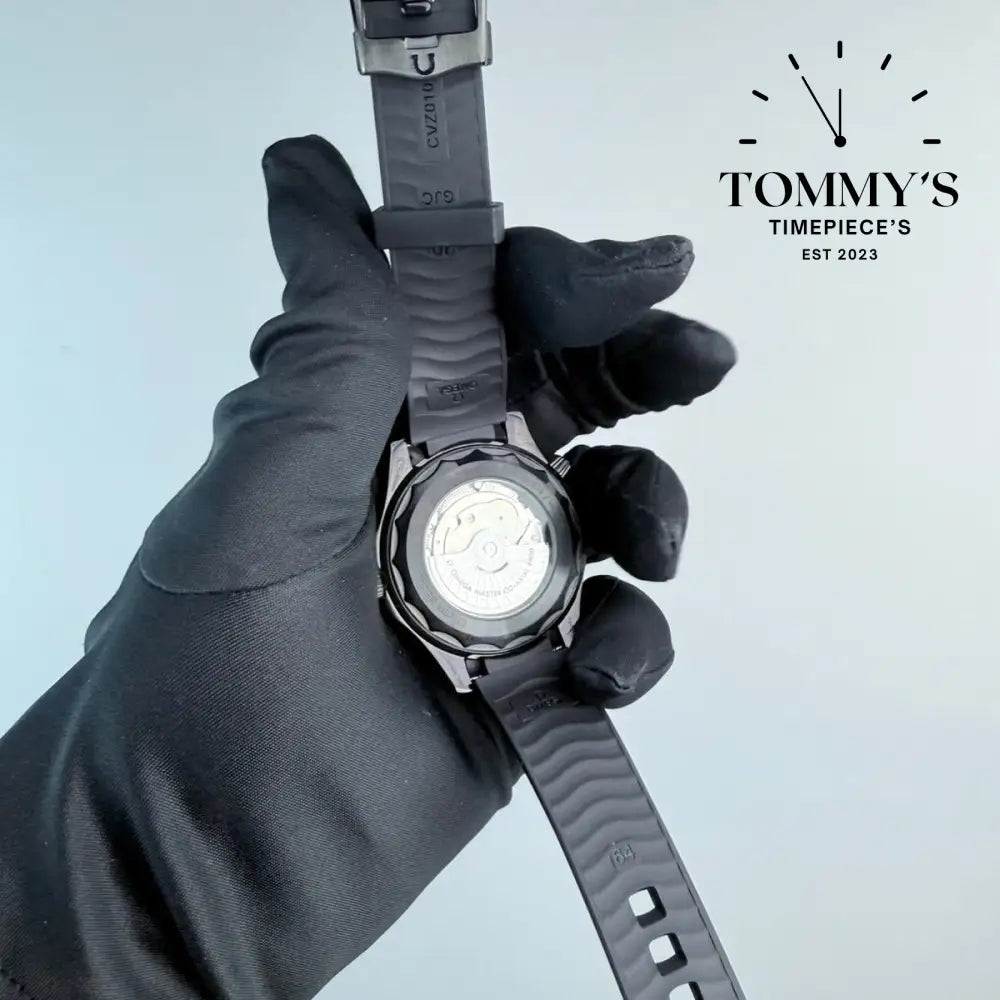 AAA+ Seamaster Diver 300M Co-Axial Master Chronometer 42mm Black Dial-Rubber Strap (Black Ceramic Bezel)
