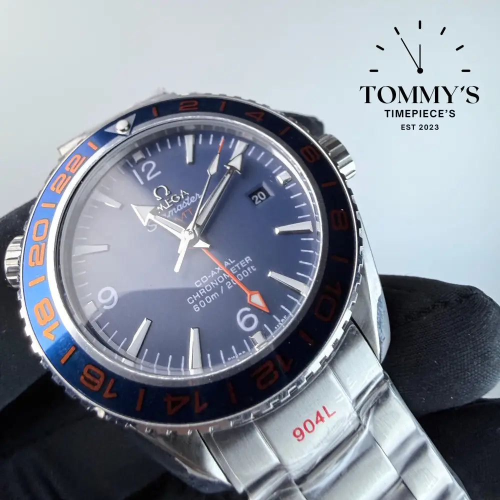 AAA+ Seamaster Planet Ocean 600M Co-Axial GMT ’GoodPlanet’ 43.5mm Blue Dial