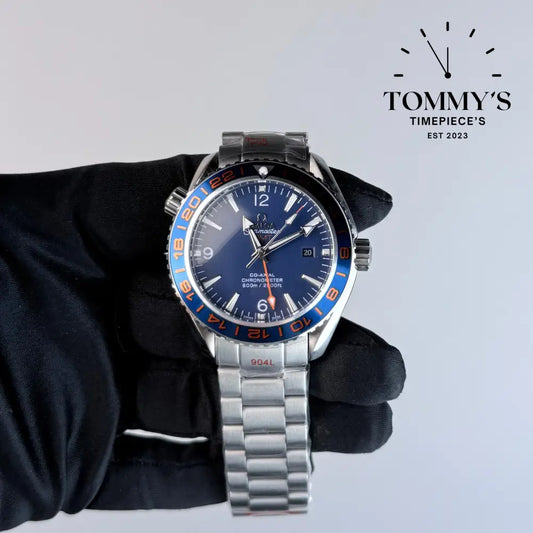 AAA+ Seamaster Planet Ocean 600M Co-Axial GMT ’GoodPlanet’ 43.5mm Blue Dial