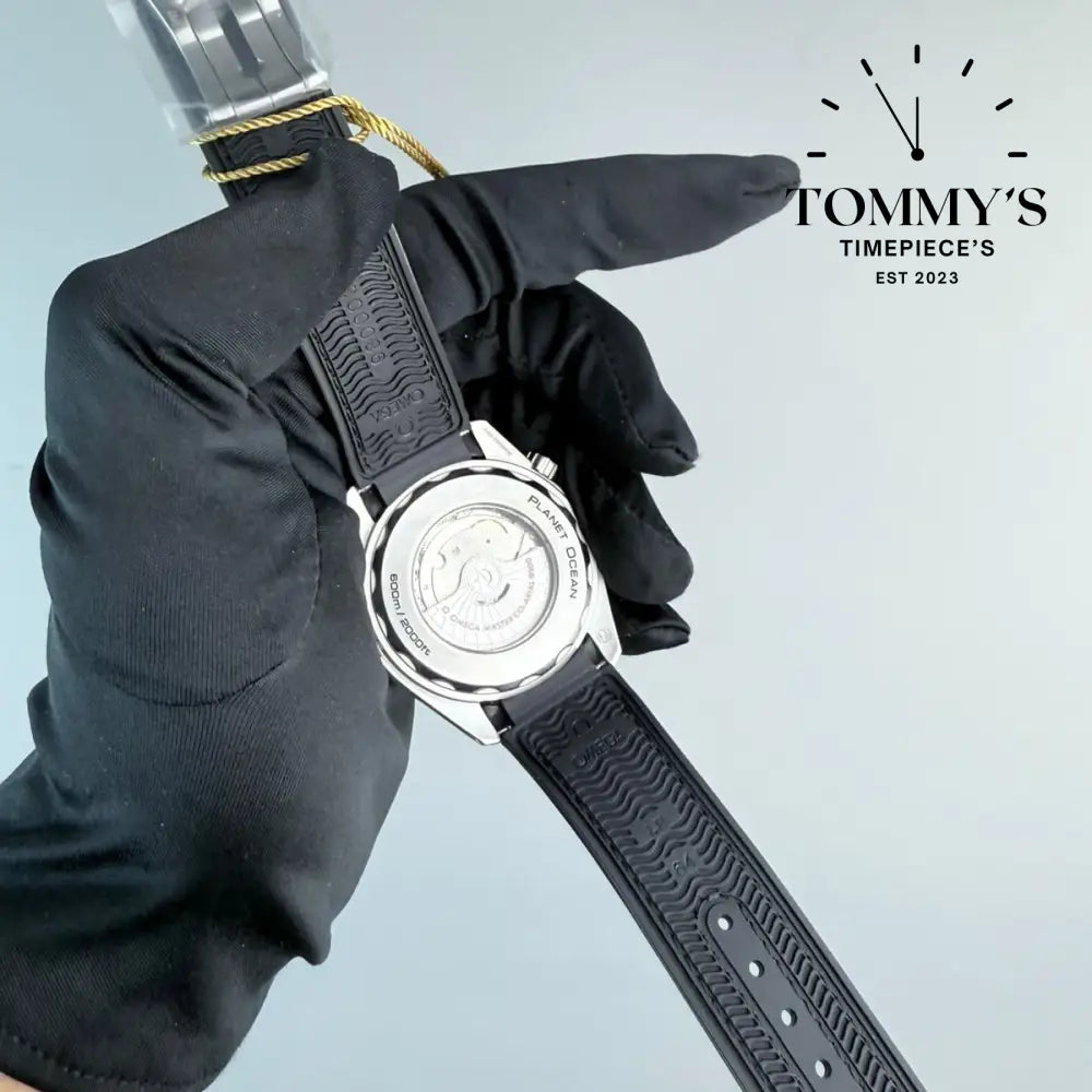 AAA+ Seamaster Planet Ocean 600M Co-Axial Master Chronometer 42mm Black Dial-Nato Strap (Black Ceramic Bezel)