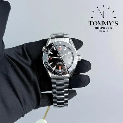 AAA+ Seamaster Planet Ocean 600M Co-Axial Master Chronometer 42mm Black Dial-Steel Bracelet (Black Bezel)