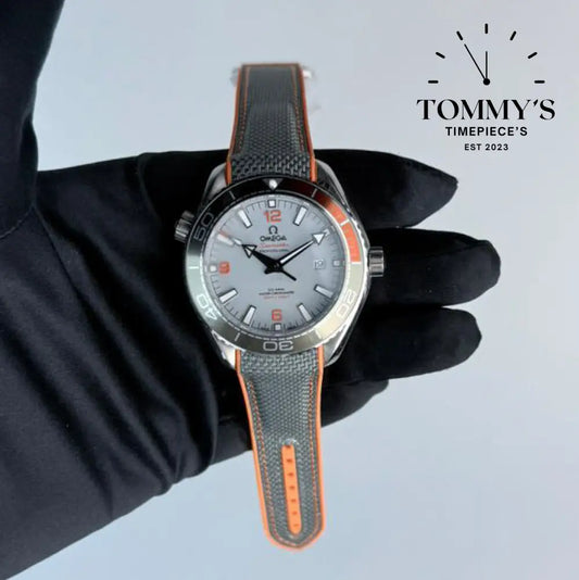 AAA+ Seamaster Planet Ocean 600M Co-Axial Master Chronometer 43.5mm Grey Dial- Rubber Strap (Titanium Bezel)