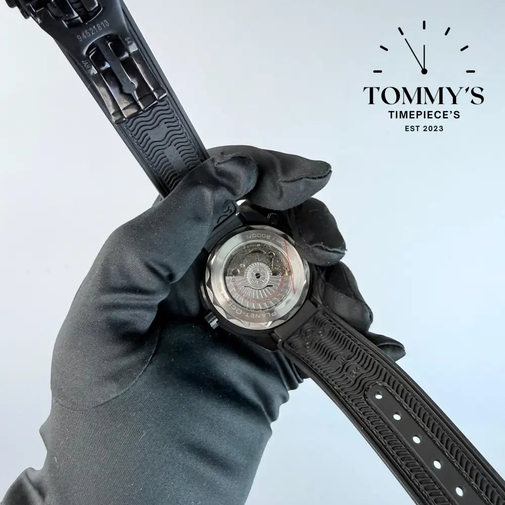 AAA+ Seamaster Planet Ocean 600M Co-Axial Master Chronometer GMT ’Deep Black’ 45.5mm Black Dial