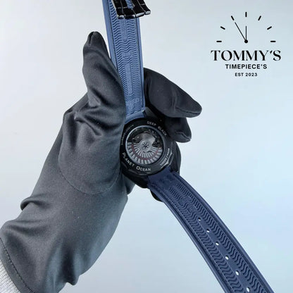 AAA+ Seamaster Planet Ocean 600M Co-Axial Master Chronometer GMT ’ETNZ’ Deep Black 45.5mm Black Dial