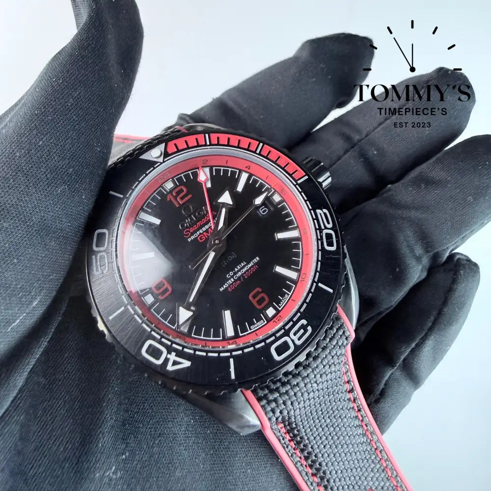 AAA+ Seamaster Planet Ocean 600M GMT ’Deep Black’ 45.5mm Black Dial