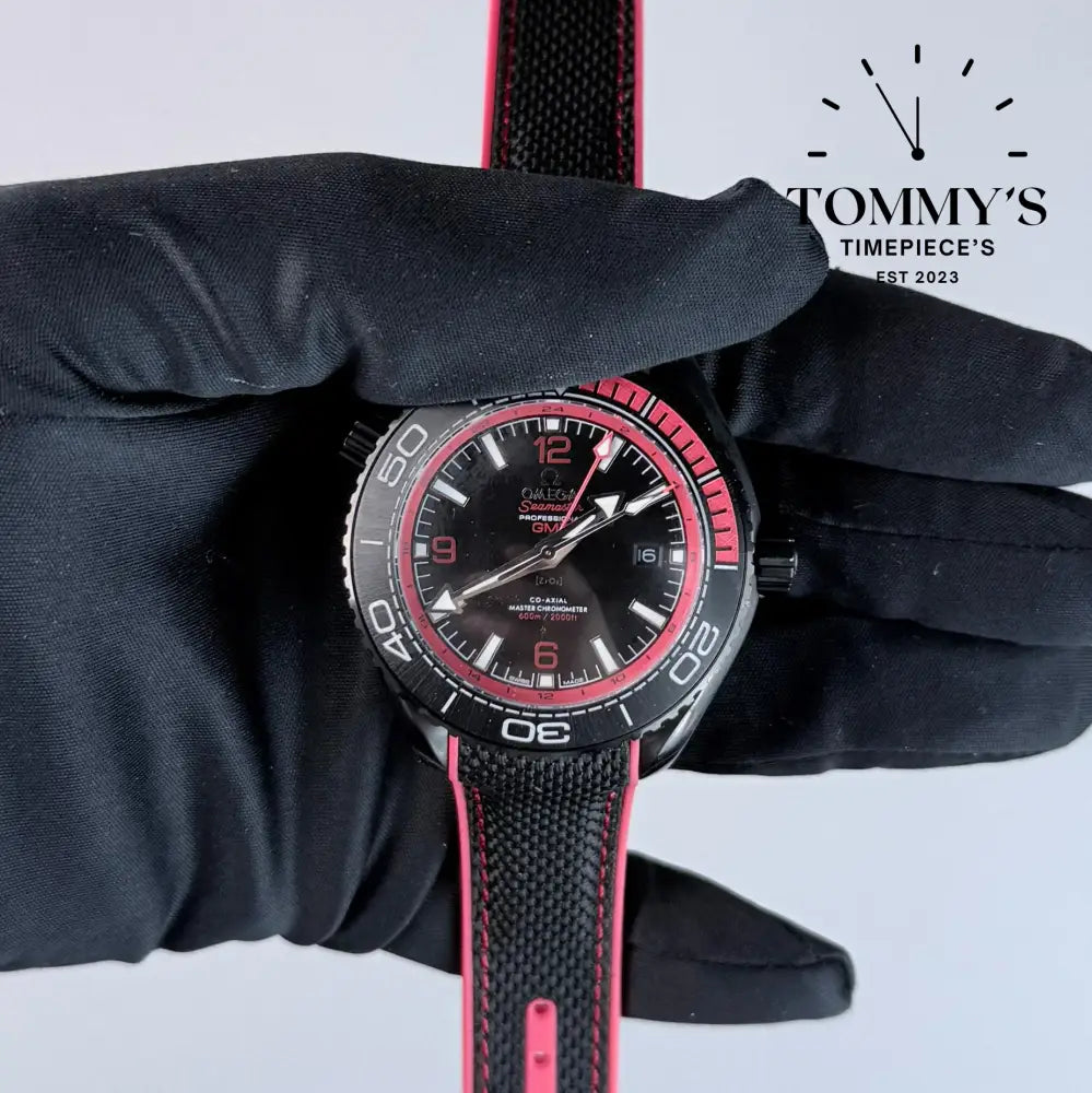 AAA+ Seamaster Planet Ocean 600M GMT ’Deep Black’ 45.5mm Black Dial