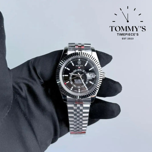 AAA+ Sky Dweller (326934) 42mm Black Dial- Jubilee Bracelet (Fluted Bezel)