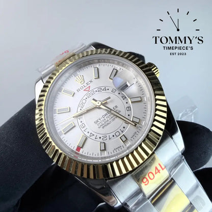 AAA+ Skydweller (326933) 42mm White Dial- Oyster Bracelet (Fluted Bezel)