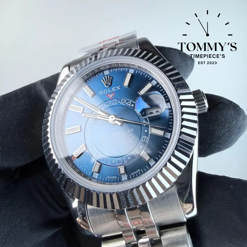 AAA+ Skydweller (326934) 42mm Blue Dial- Jubilee Bracelet (Fluted Bezel)