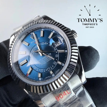 AAA+ Skydweller (326934) 42mm Blue Dial- Oyster Bracelet (Fluted Bezel)