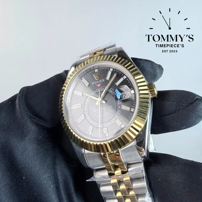 AAA+ Skydweller (336933) 42mm Black Dial-Jubilee Bracelet (Fluted Bezel)