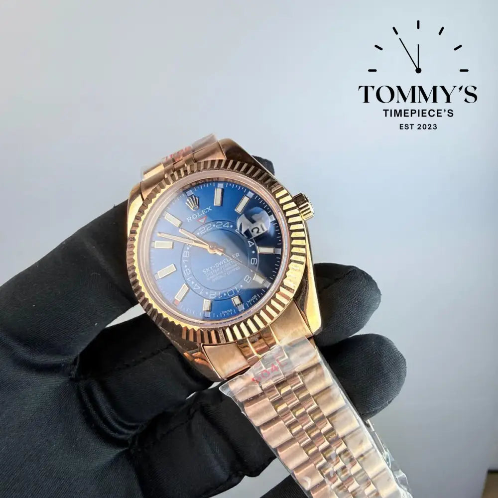AAA+ Skydweller (336935) 42mm Blue Dial- Jubilee Bracelet (Fluted Bezel)