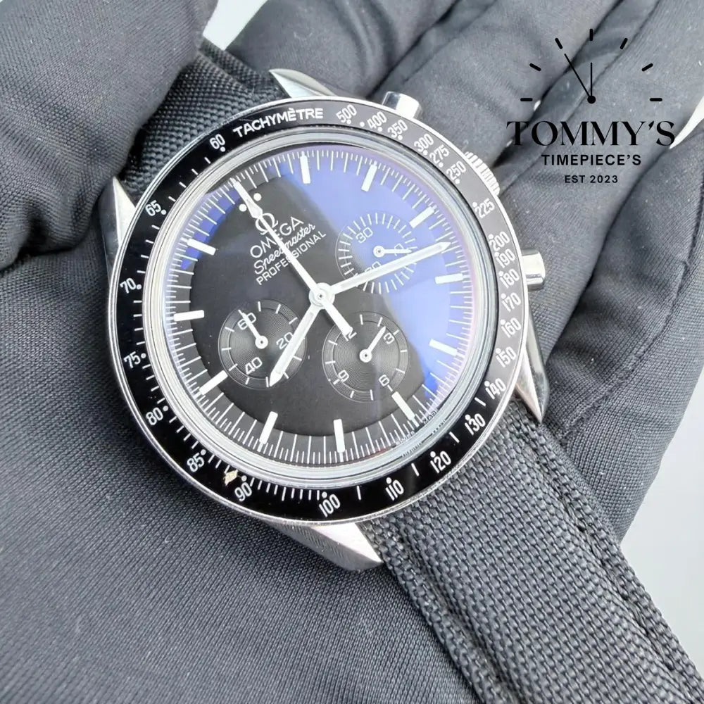 AAA+ Speedmaster Professional Moonwatch (310.32.42.50.01.001) 42mm Black Dial-Nylon Strap (Black Bezel) Watches