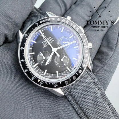 AAA+ Speedmaster Professional Moonwatch (310.32.42.50.01.001) 42mm Black Dial-Nylon Strap (Black Bezel) Watches