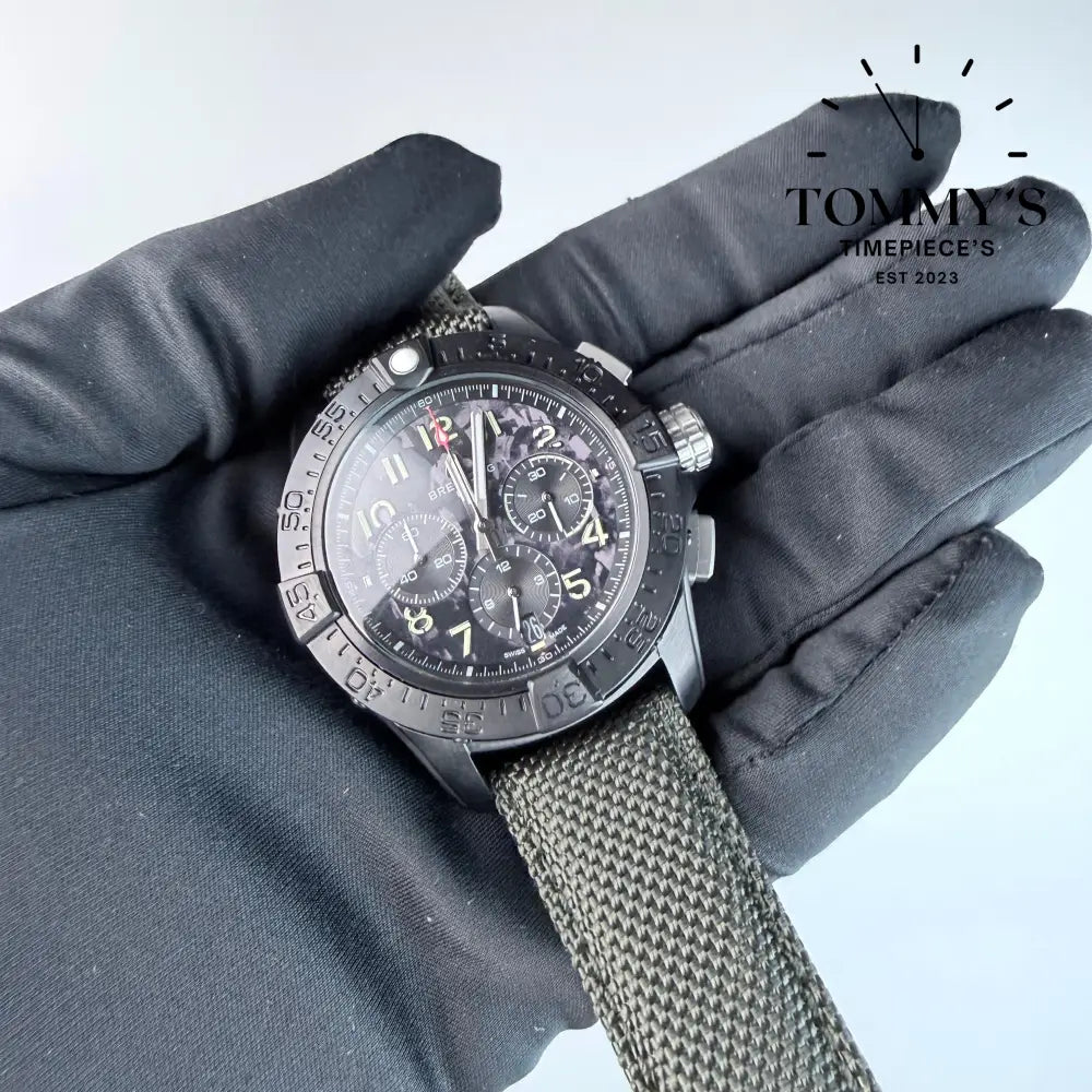 AAA+ Super Avenger B01 Chronograph 46 Night Mission Black Dial