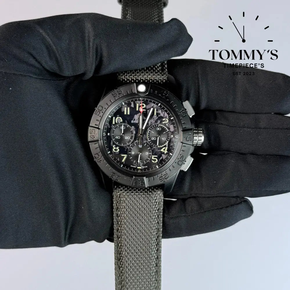 AAA+ Super Avenger B01 Chronograph 46 Night Mission Black Dial