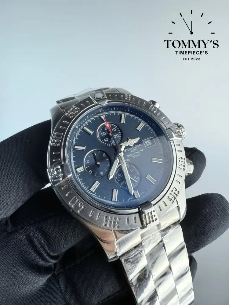 AAA+ Breitling Super Avenger II 48mm Stainless Steel-Black Chronograph Dial - Ref. A13371 Watches