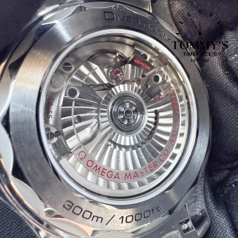 Superclone Black Seamaster Diver 300M With Free Rubber Strap