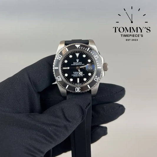 AAA + Black Submariner On Oysterflex Strap
