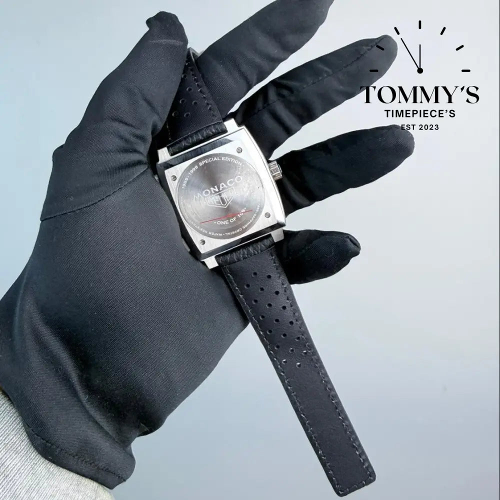 Clone Monaco Calibre 11 Chronograph (CAW211P.FC6356) 39mm Opaline Blue Dial-Leather Strap (Silver Bezel) Watches