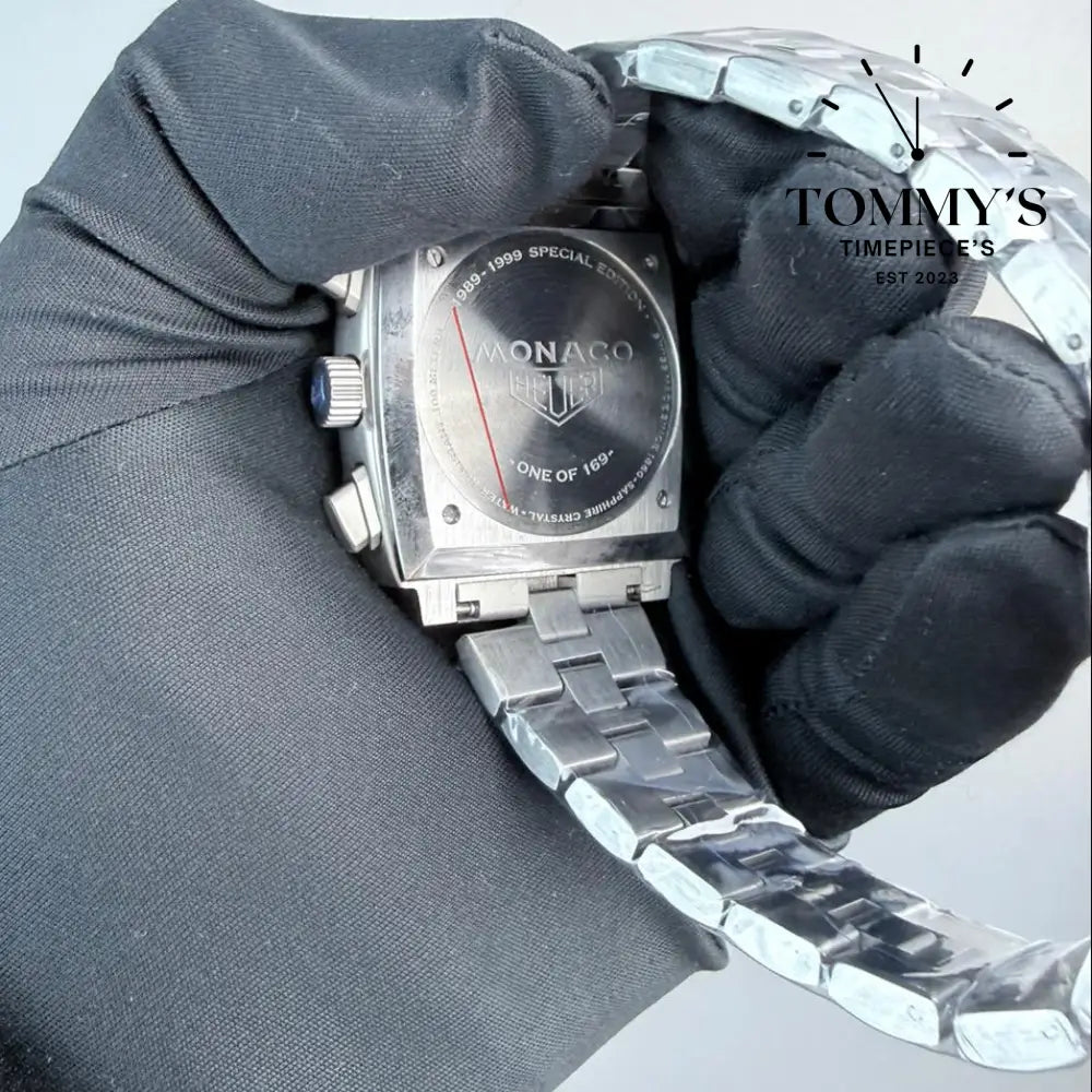 Clone Monaco Chronograph 39mm Blue Dial-Stainless Steel Bracelet (Silver Bezel) Watches