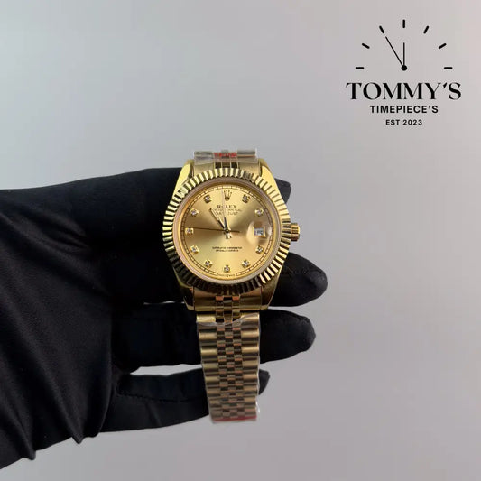 AAA + Datejust 41mm Gold Dial (Full Gold) Jubilee With Fluted Bezel