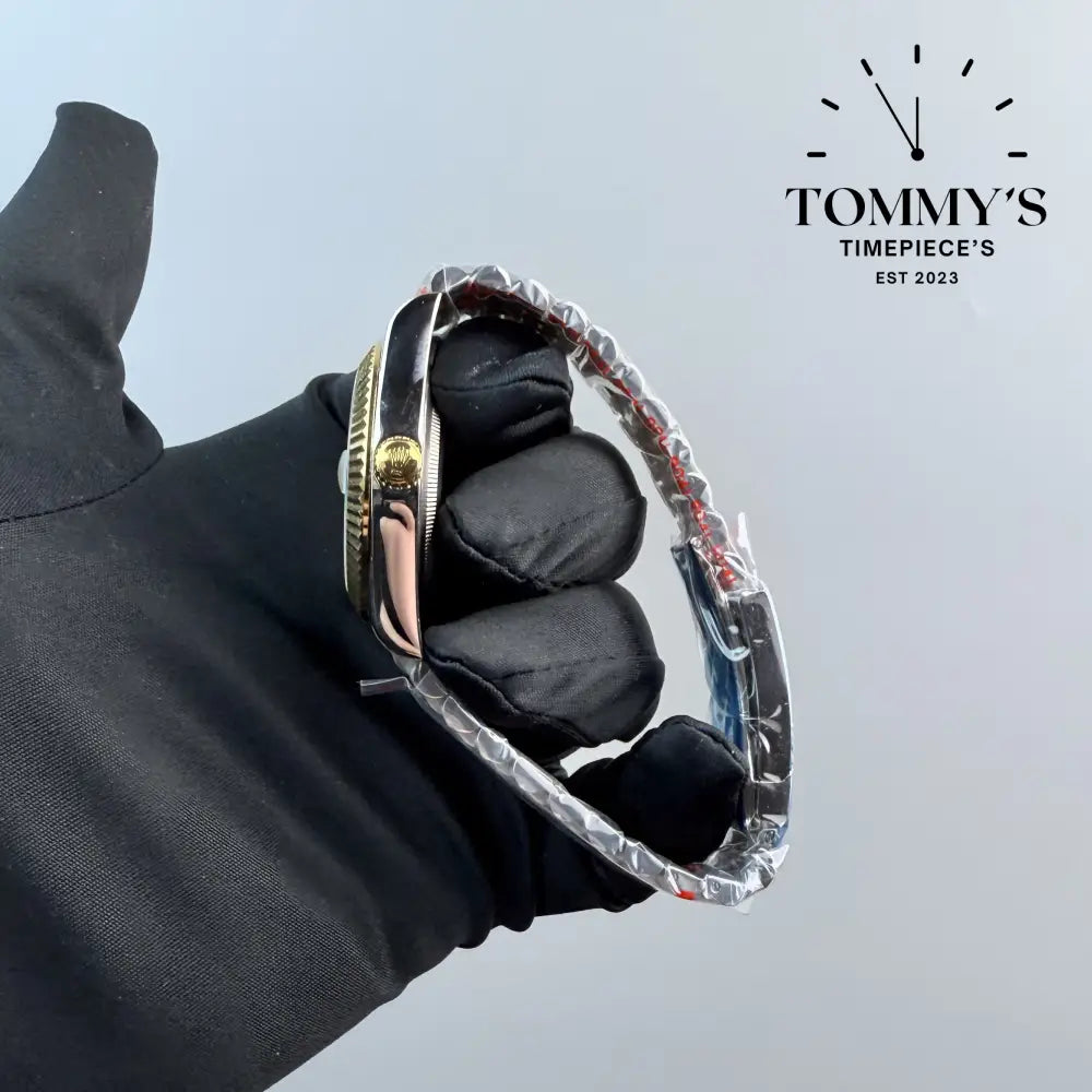 AAA + Datejust 41mm White Dial (Bimetal Gold) Jubilee With Fluted Bezel