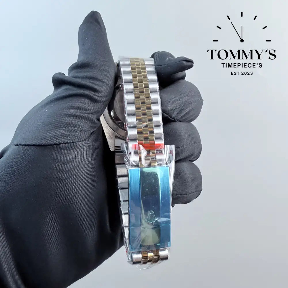 AAA + Datejust 41mm White Dial (Bimetal Gold) Jubilee With Fluted Bezel