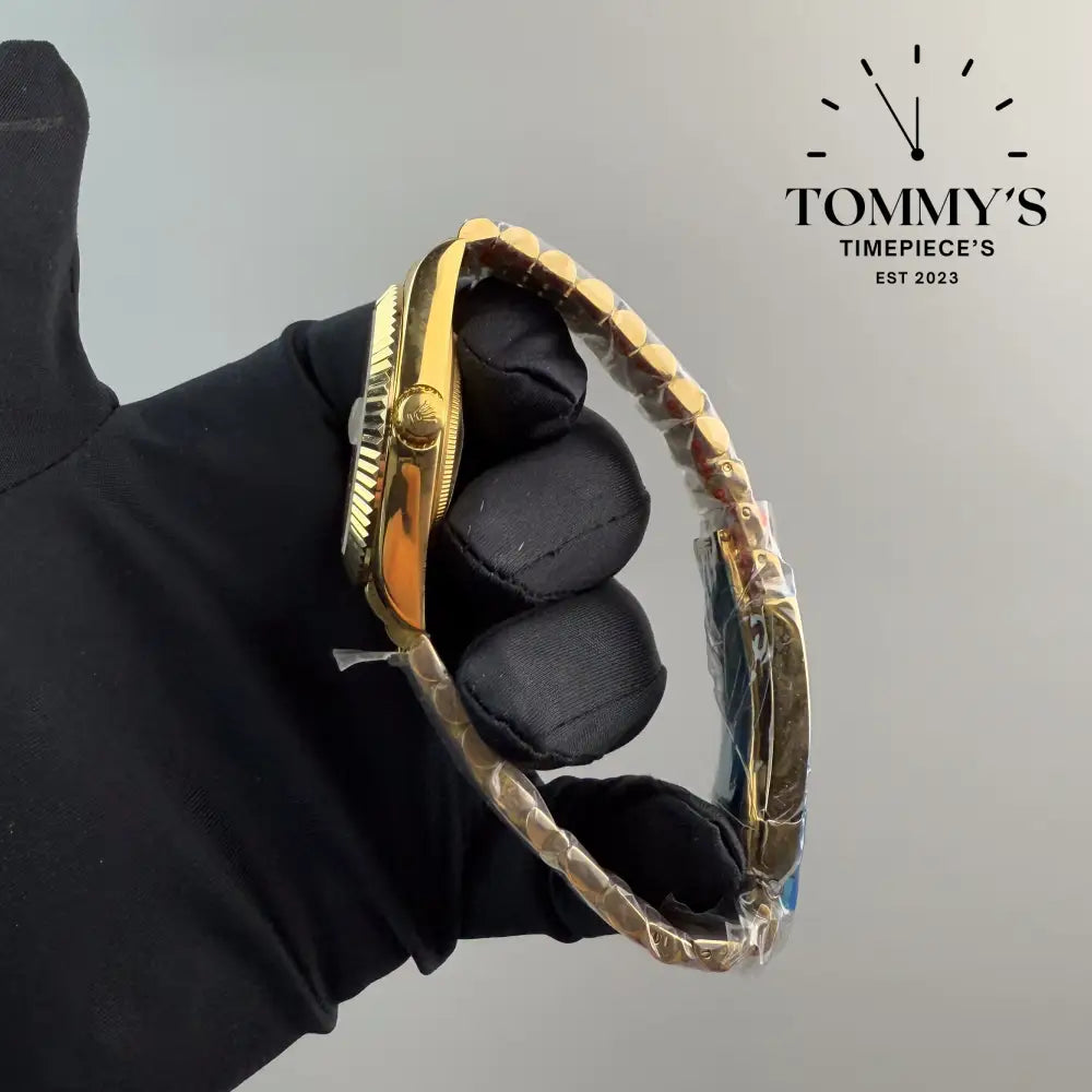 AAA + Datejust 41mm White Dial (Full Gold) Jubilee With Fluted Bezel