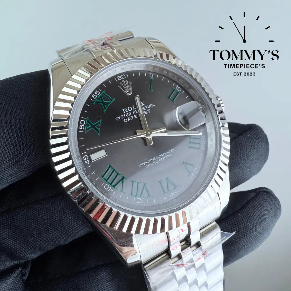 AAA+ Datejust 41mm Wimbledon Dial Jubilee With Fluted Bezel