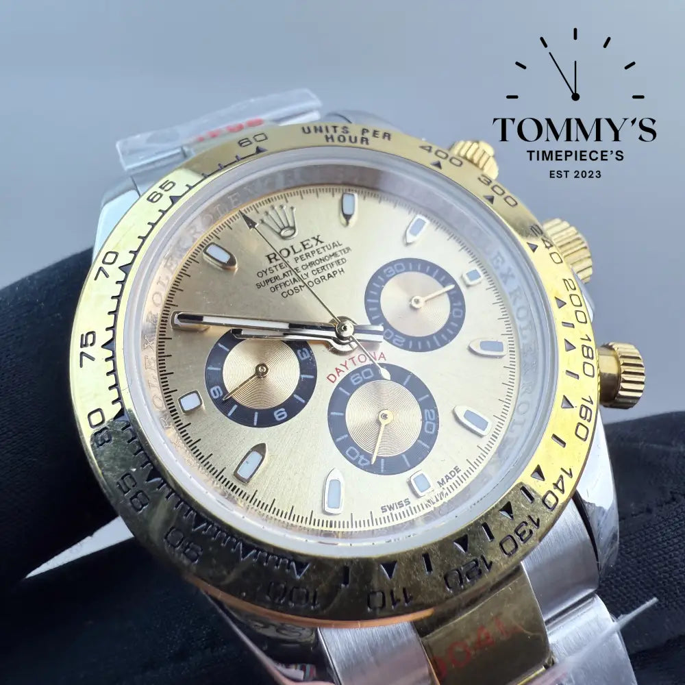 AAA + Daytona Bimetal With A Gold Dial