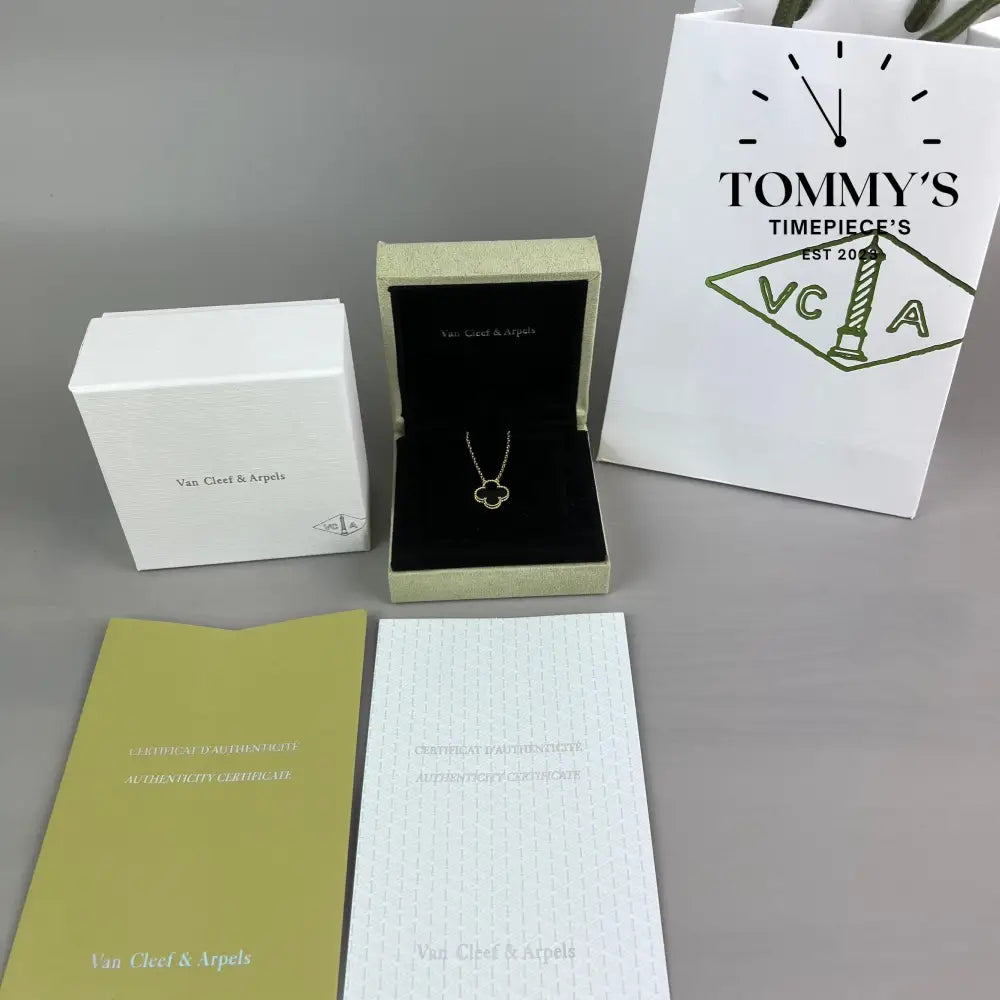 Gold Vca Necklace Sets With Box Bag And Certificate