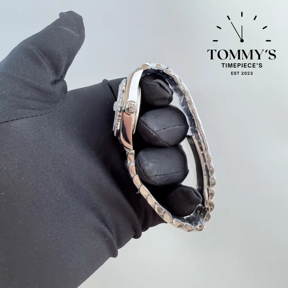 AAA + Ladies Datejust 28mm Black Dial Jubilee With Diamond Bezel