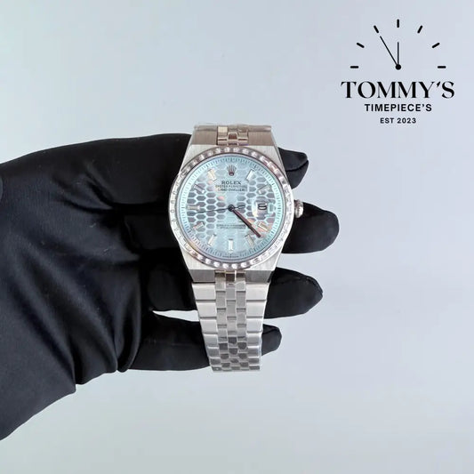 AAA+ Land Dweller Platinum Dial With Diamond Bezel