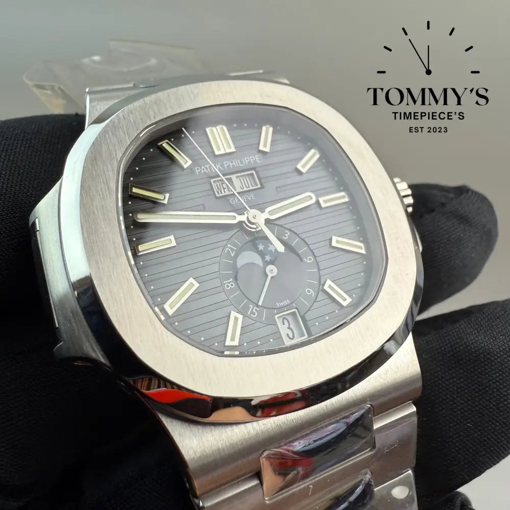 Superclone Ppf Factory Nautilus Annual Calender Moon Phase 5726/1A-014 With Free Watch Pin Pusher