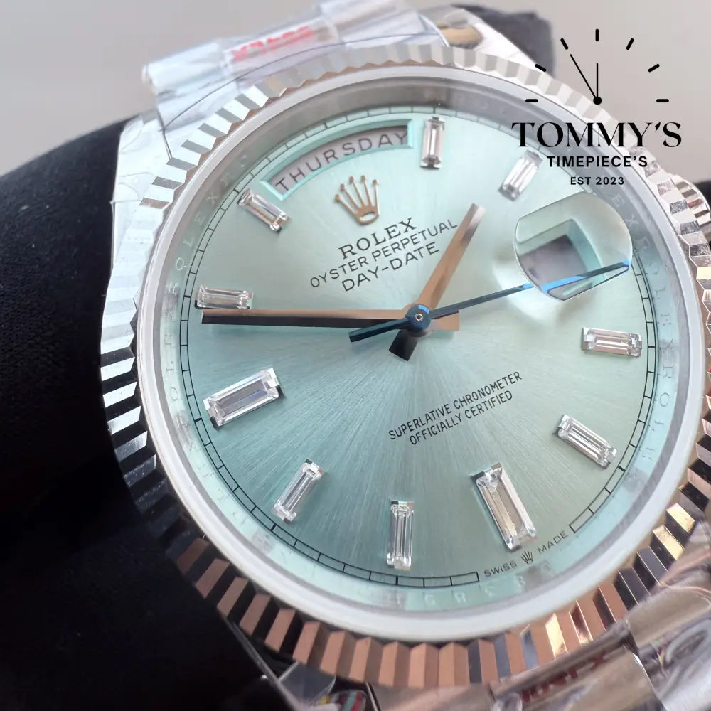 QF Superclone Day Date Platinum Dial (Tungsten Exact Weight Edition) Best Grade