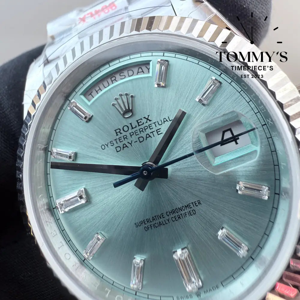 QF Superclone Day Date Platinum Dial (Tungsten Exact Weight Edition) Best Grade