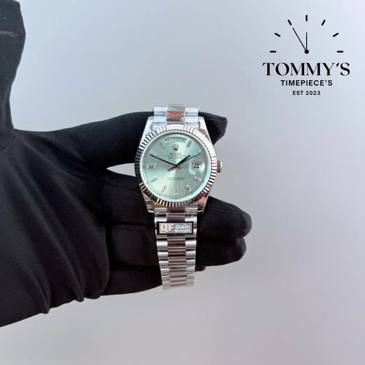 QF Superclone Day Date Platinum Dial (Tungsten Exact Weight Edition) Best Grade