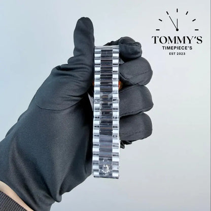 QF Superclone Day-Date (228238) 40mm Silver Meteorite Dial-Presidential Bracelet (Fluted Bezel) Watches